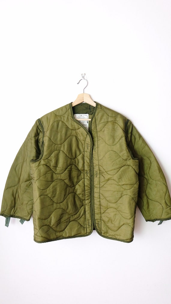 ジャケット・アウター vintage military liner jacket olive Vintage Military Liner