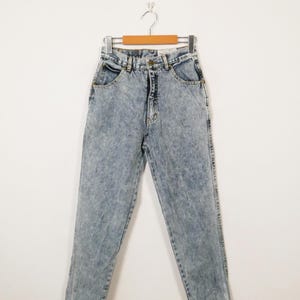 Vintage 90s Rue Royal Acid Wash High Waist Tapered Jeans/mom Jeans/W24