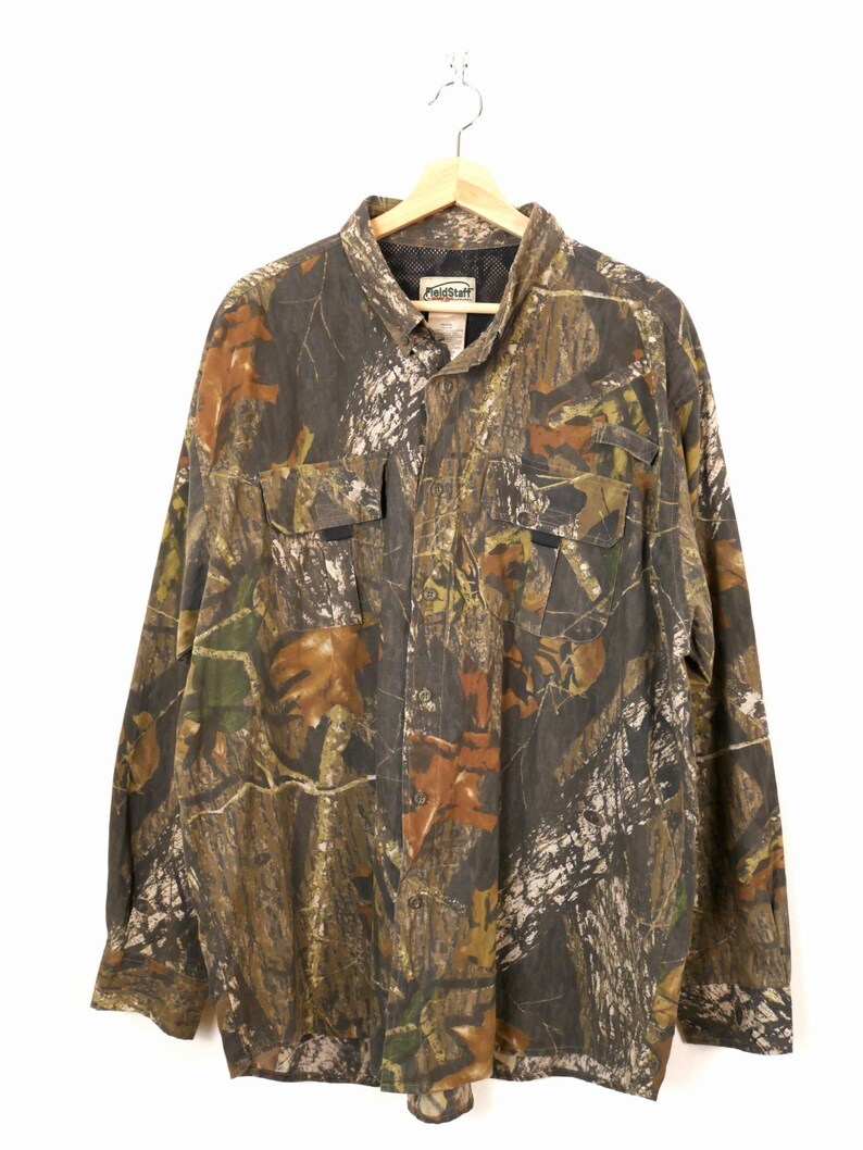 Vintage FieldStaff Men’s Camo Hunting Shirt by Mossy Oak image 3