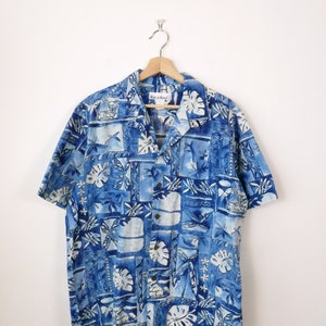 LXqlSS Camicia da uomo a maniche corte hawaiana con bottoni a forma di bottiglia di vino, estiva, spiaggia tropicale, Nero, 4XL