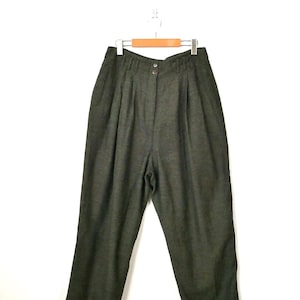 Vintage 1980s Together! Women’s Dark Green Wool Blend Pants