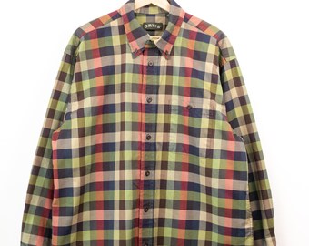 Orvis Plaid Button Down Cotton Long Sleeve Shirt