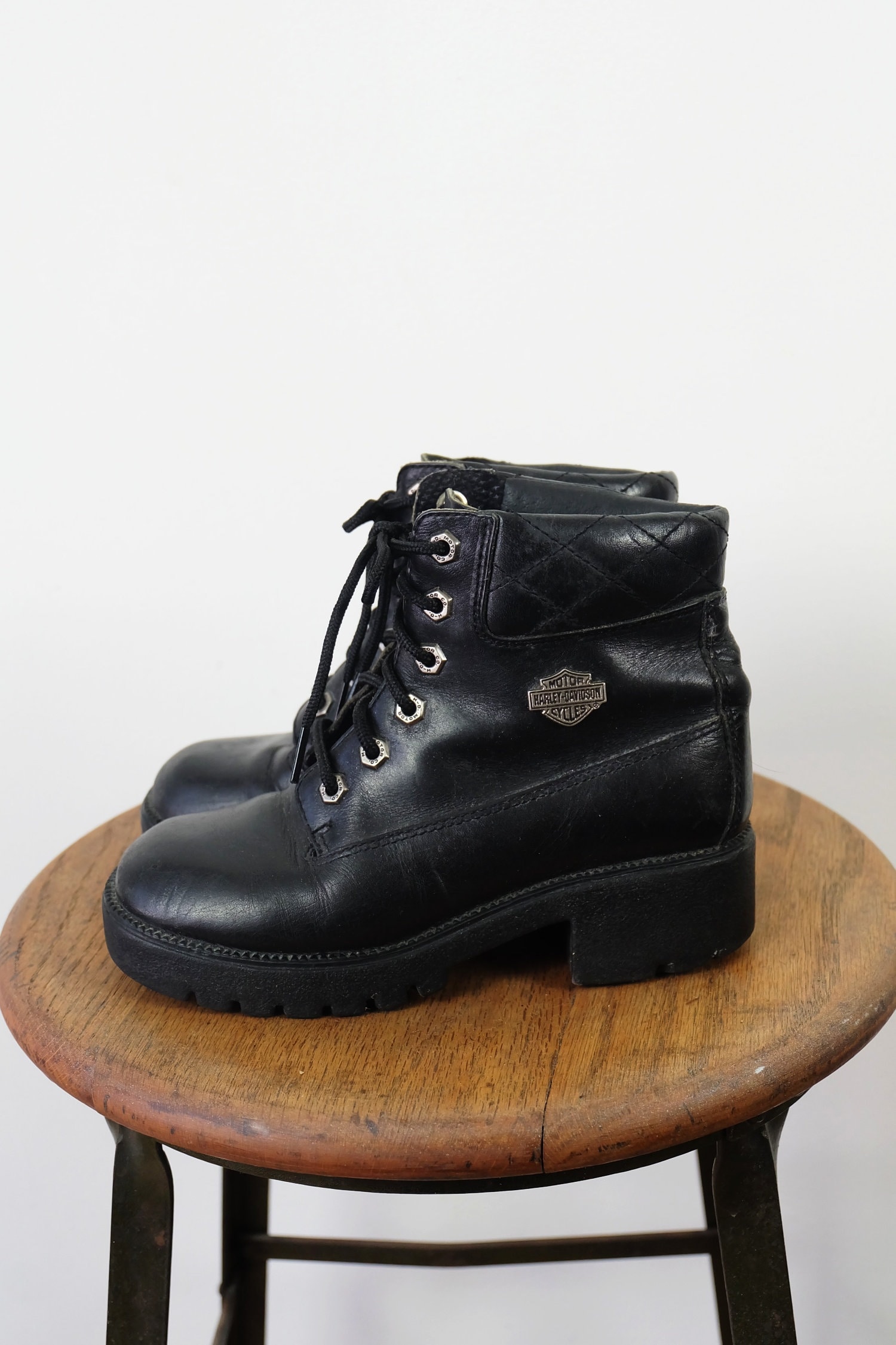 Harley lace top up boots
