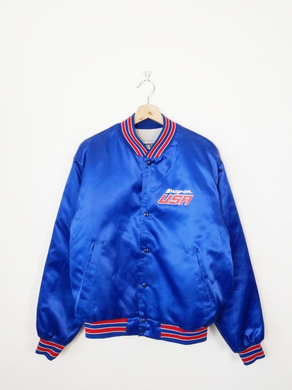 Vintage Swingster Men's 90s Snap-on USA Satin Bomber Jacket-made