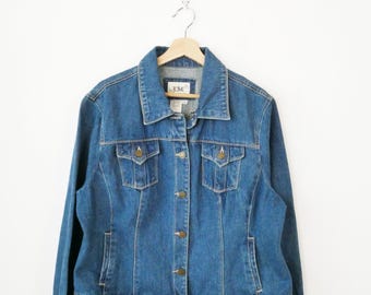 Women's Y2K Blue Denim Trucker Jacket/Jean Jacket