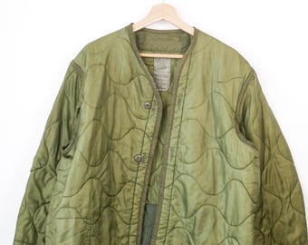Vintage 1987 US Army M65 Quilted Liner Jacket Military Cold