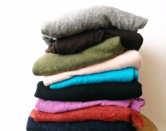 Lot of 5 Cashmere Sweaters for Craft Cutter/Upcycled Sweaters/DIY/Black/Mix/Green/Blue