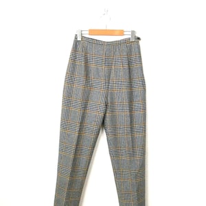 Vintage 1970s Bill Q Women’s Glen Plaid Wool Pants – Tailored Sportswear