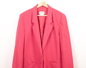 Vintage Haberdashery Pink Tailored Blazer Womens Single Button Jacket