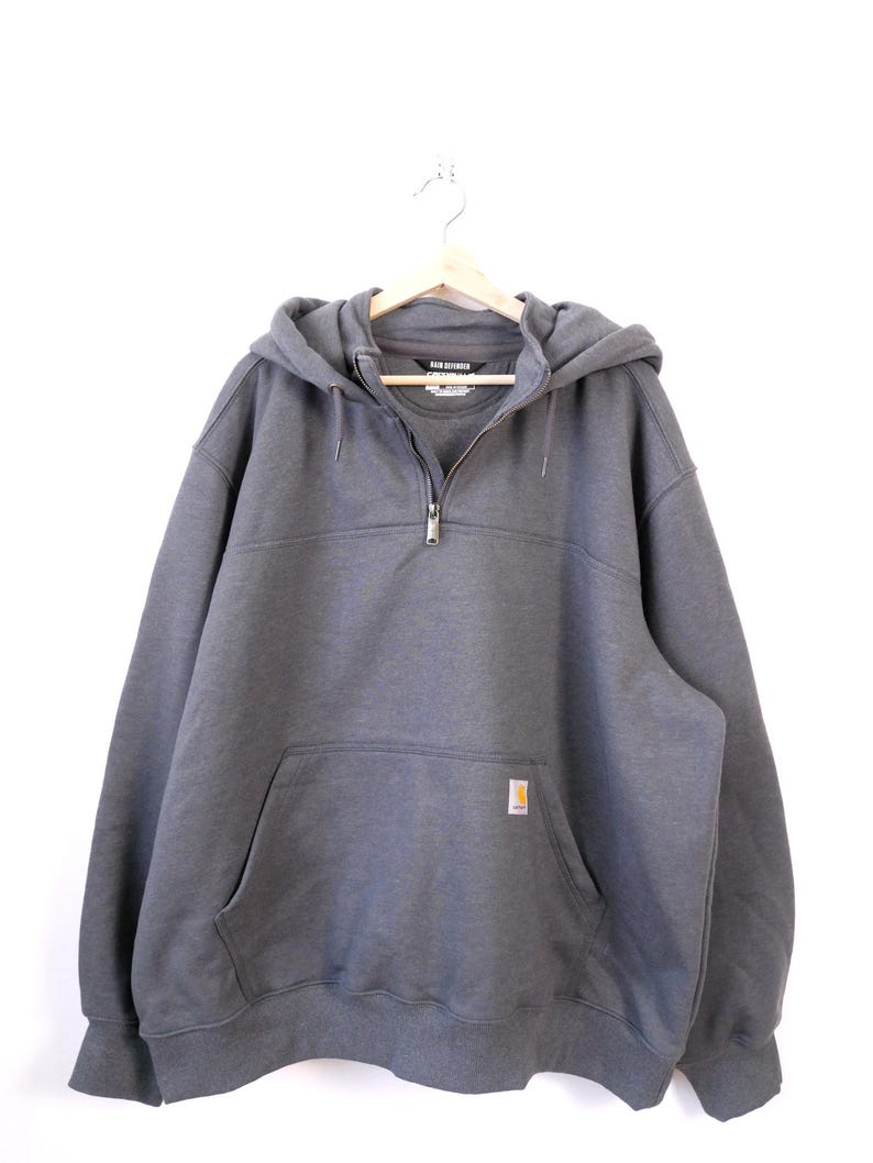 Carhartt Men's Charcoal Gray Rain Defender Hoodie image 2