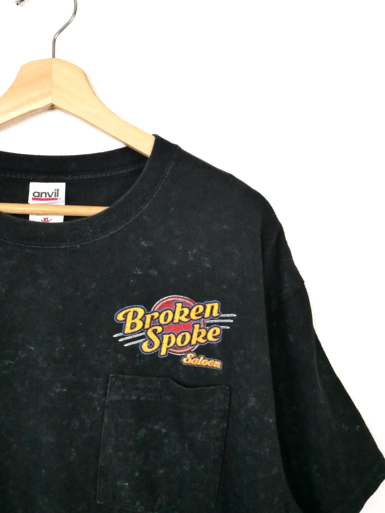 Vintage 2000s Broken Spoke Saloon Men's Black Graphic T-shirt - Etsy