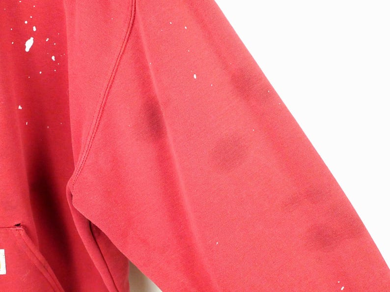 Carhartt Distressed Men's Red Paint Splatter Hoodie 2XL Bild 5