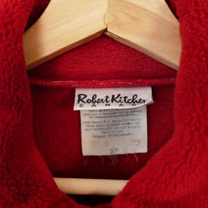 Chaqueta polar extragrande de alce rojo para mujer de Robert Kitchen Canadá, años 90 imagen 5