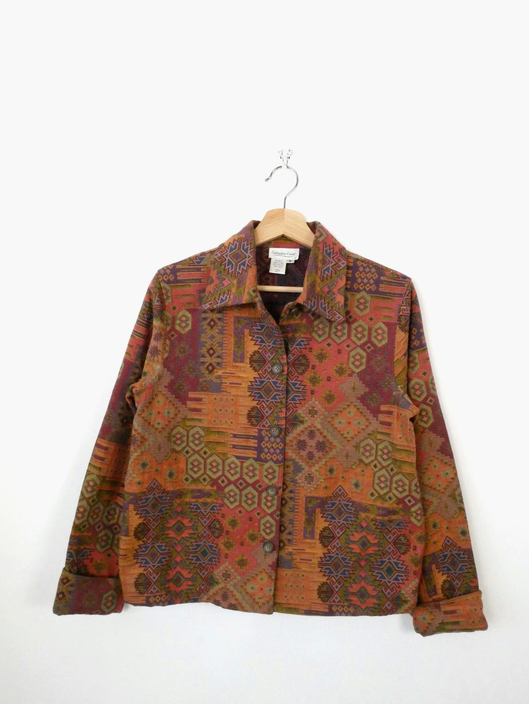 90s Coldwater Creek ペイズリーテーラードジャケット 総柄 Coldwater Creek 「Paisley Jacket」 SIZE：S (WOMEN'S) #ボトムライン