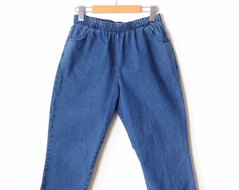 Chic Elastic Jeans - Etsy