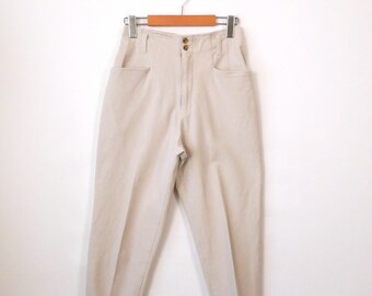 Eddie Bauer Ivory/Ecru High waist tapered Pants/W24