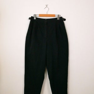 Vintage Black High waisted tapered Pleated Pants/W27