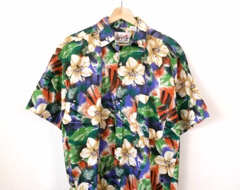 Chemise Hawaïenne Homme Kahala Taille L - Motif Tortues, Poissons, Plongeur, Occasion