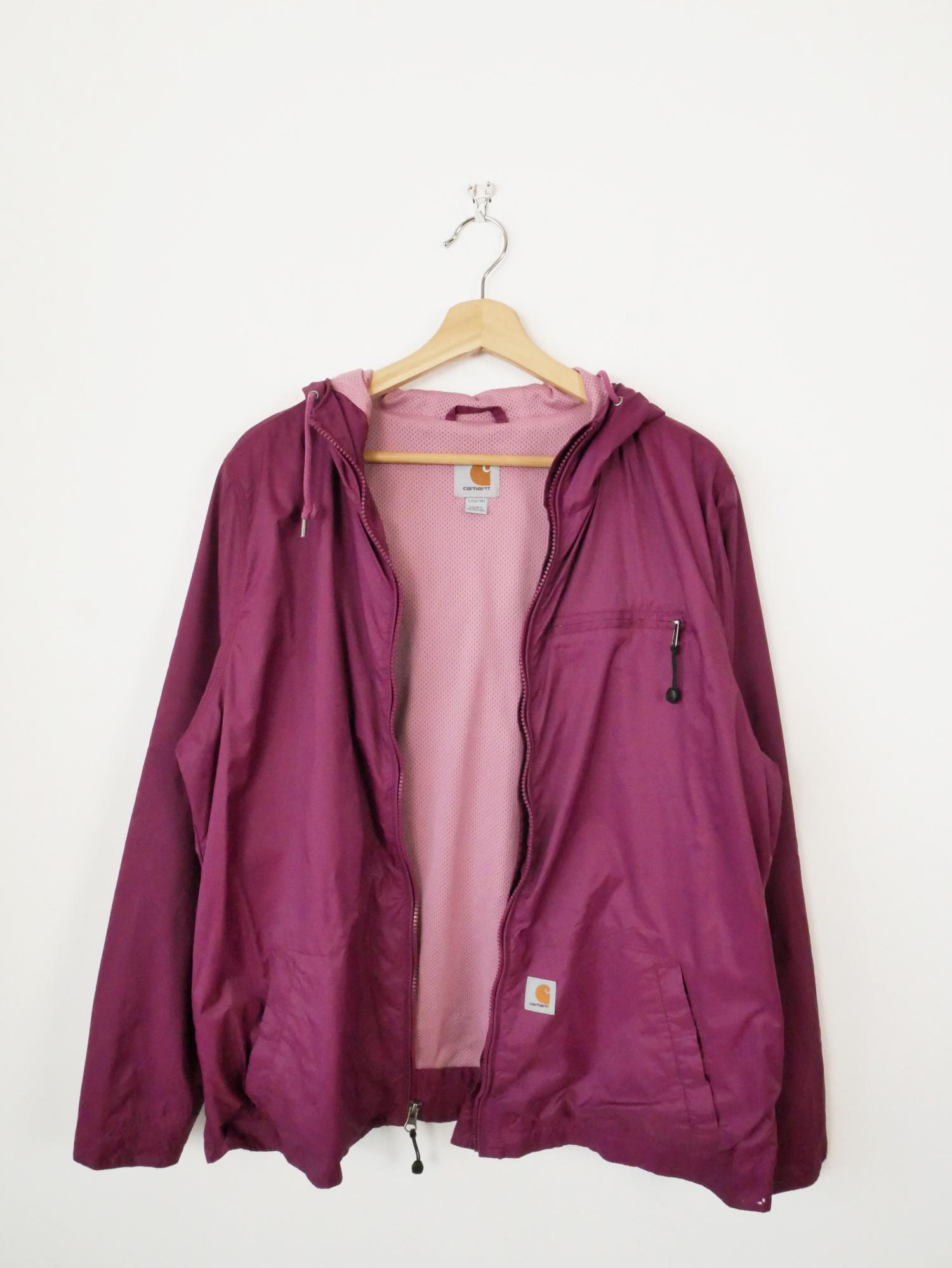 Carhartt Women's Magenta Hooded Windbreaker Jacket