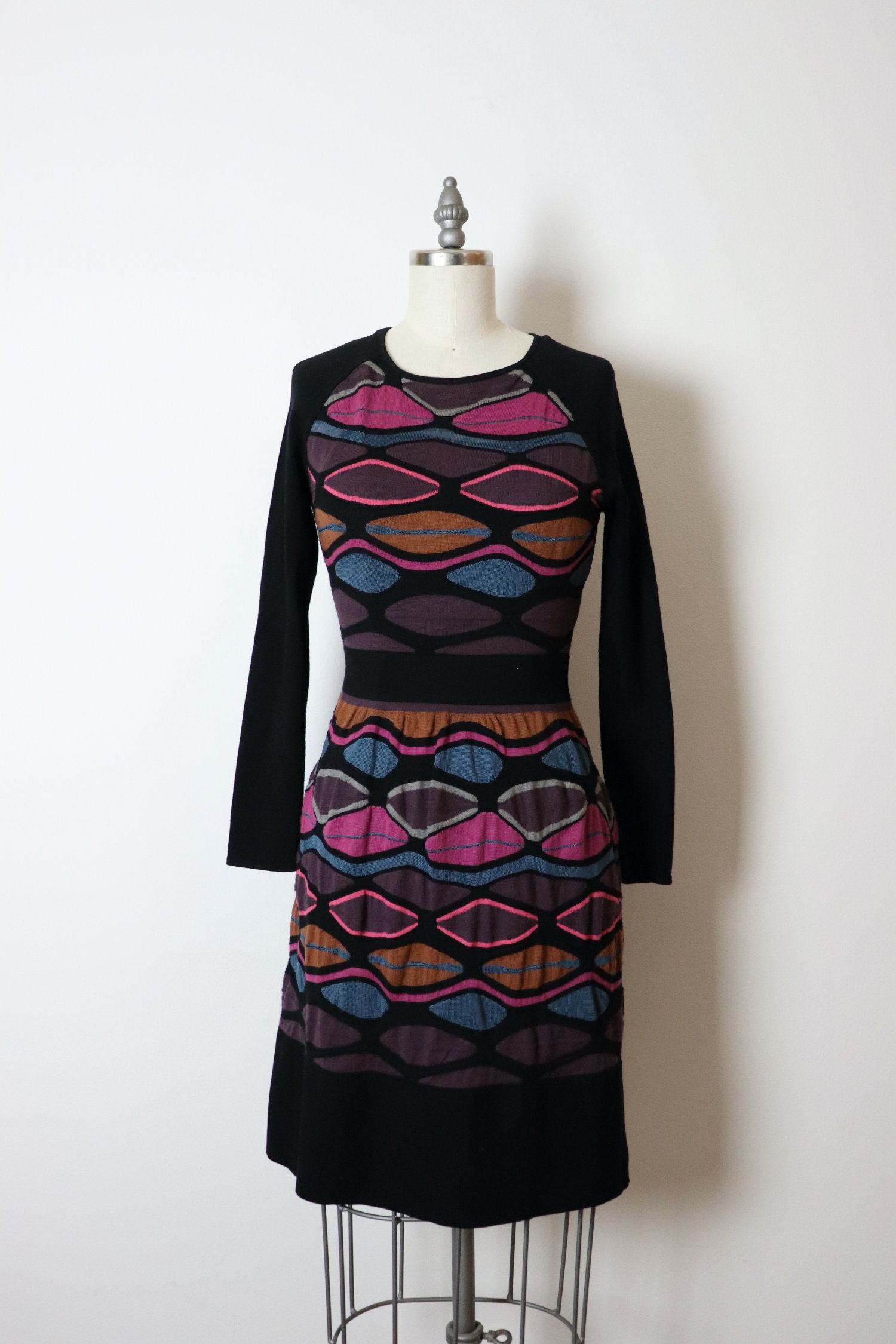 MISSONI Black multicolored Knitted Dress Etsy UK