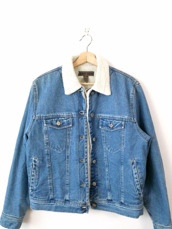 Veste en jean pour femme en peau de mouton retournee doublee sherpa Veste de camionneur Etsy France