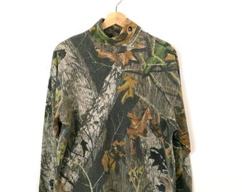Vintage Realtree Camouflage Long Sleeve Cotton T-Shirt/Men's Tee/Unsiex