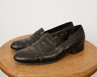 VTG Cole Haan Bragano Loafers ITALY Black Brown Woven Leather Tassel Preppy 11 BRAGANO BY COLE HAAN #C00270 BROWN LEATHER WOVEN TASSEL  main image 2