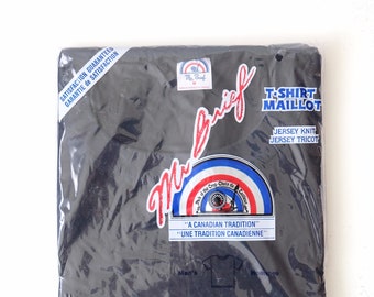 Vintage Mr.Brief Black or Navy Blue T-shirt/Tee from 1980&#39;s/ Deadstock/Made in CANADA