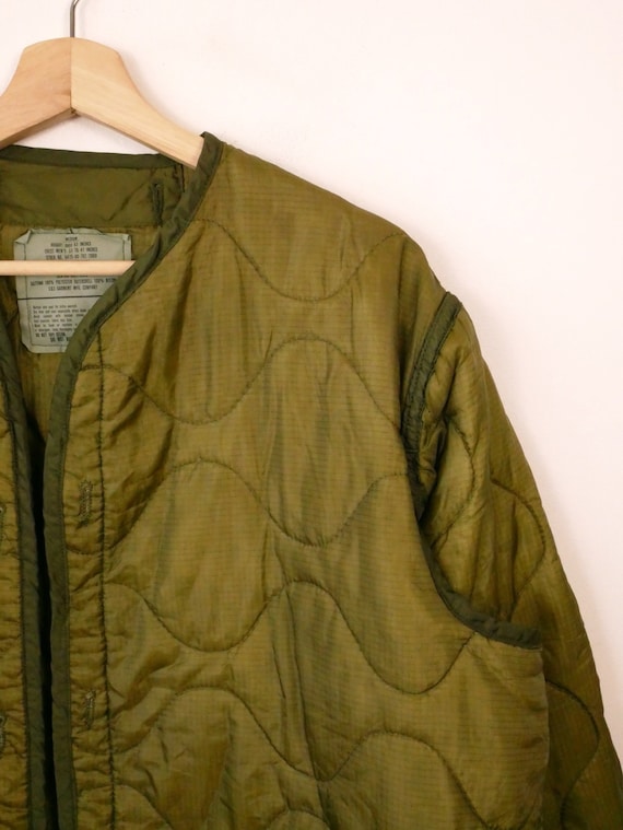 Vintage US Military M65 Jacket Lining/Army Quilte… - image 3