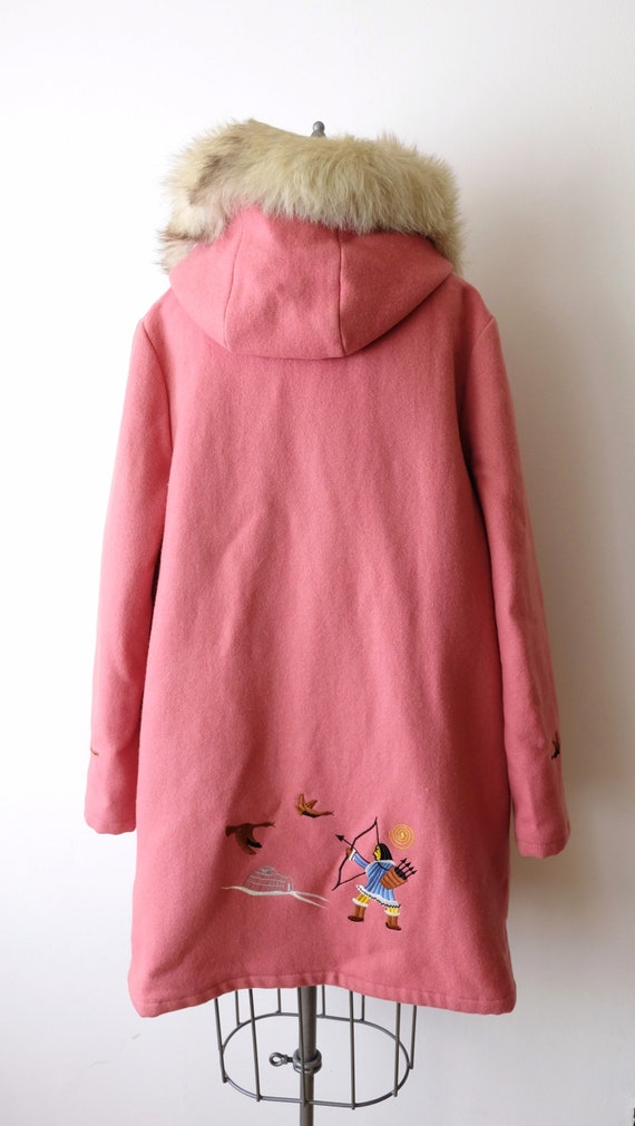 Vintage Northern Sun Pink Embroidered Eskimo/Inuit Co… Gem
