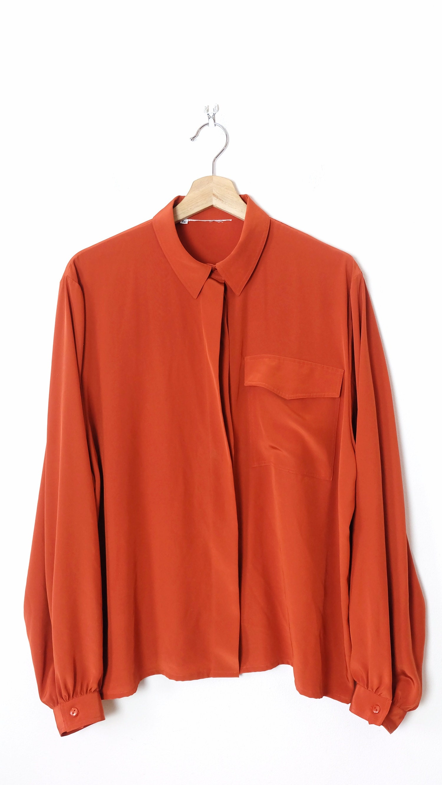 Vintage Fire Orange Long Sleeve Slouchy 
