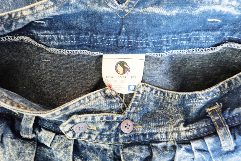 Vintage High Waist Acid Wash tapered Denim PantsJeans from 1980/'sW28