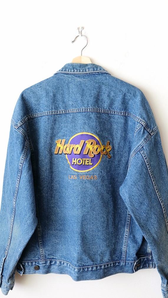 Vintage Hard Rock Hotel Las Vegas Denim Trucker Jacket/jean Jacket
