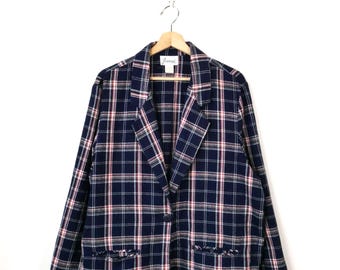 Ontspannen geruite blazer – Casual dames stijlvolle geruite pasvorm