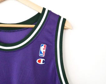 Vintage 90s Champion Milwaukee Bucks Glenn Robinson NBA Jersey