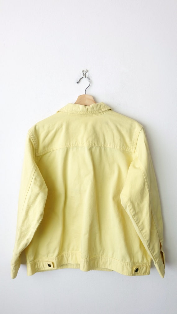 Pastel yellow top jean jacket