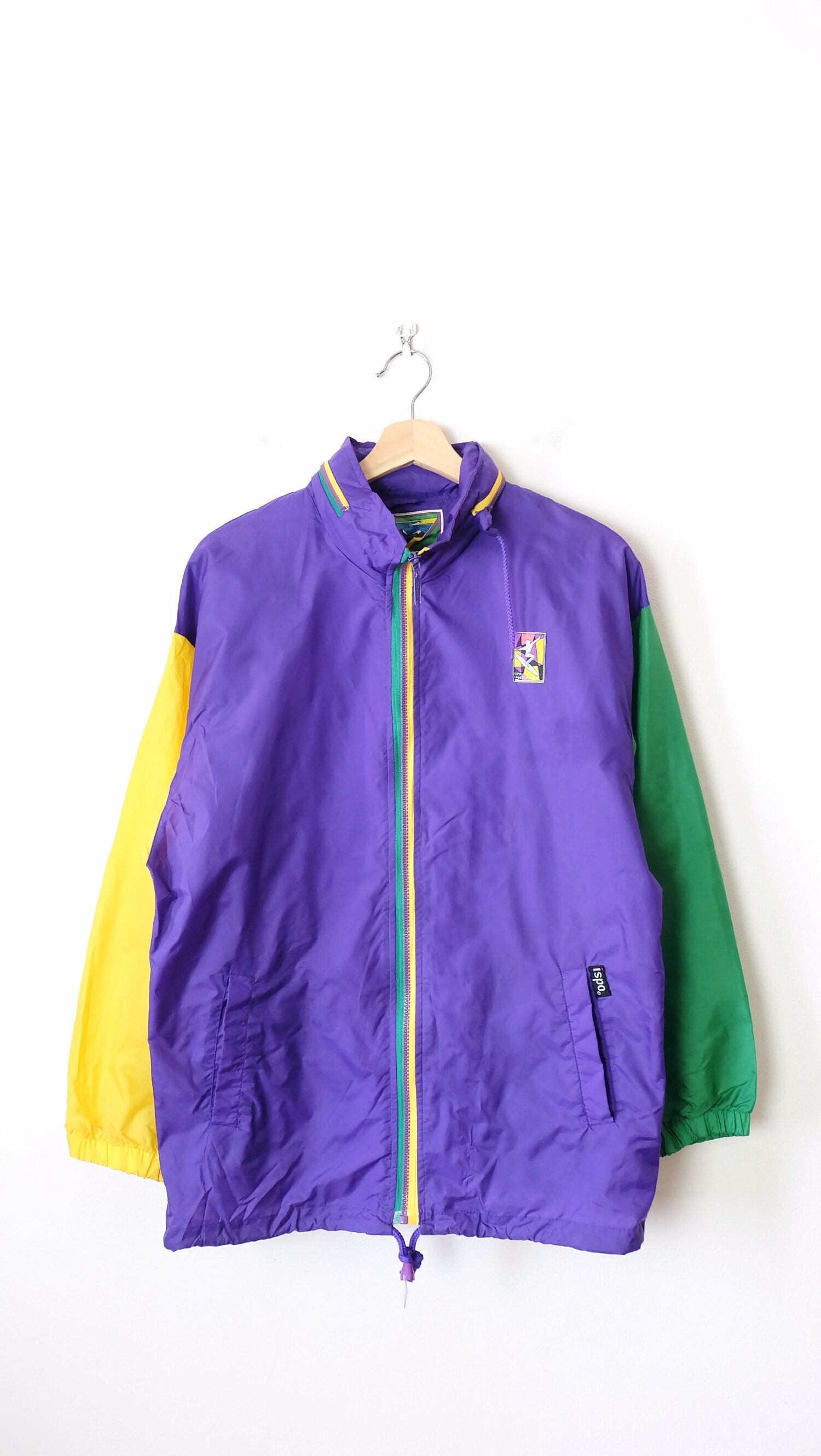 Purple and Green Windbreaker - Etsy