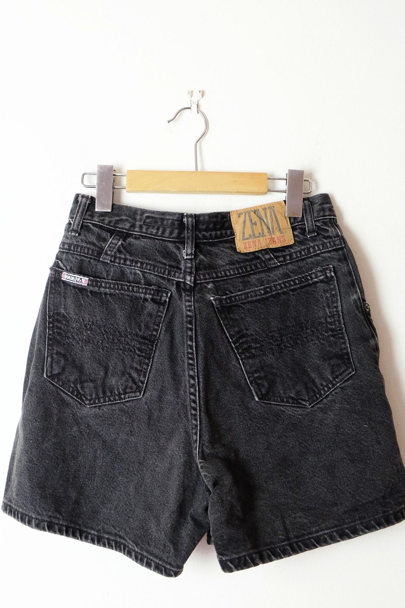 vintage black denim shorts