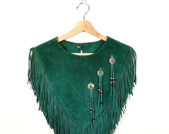 フリンジ付きヴィンテージポンチョ ウエスタンネイティブインディーズ