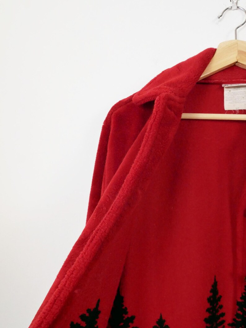 Chaqueta polar extragrande de alce rojo para mujer de Robert Kitchen Canadá, años 90 imagen 6