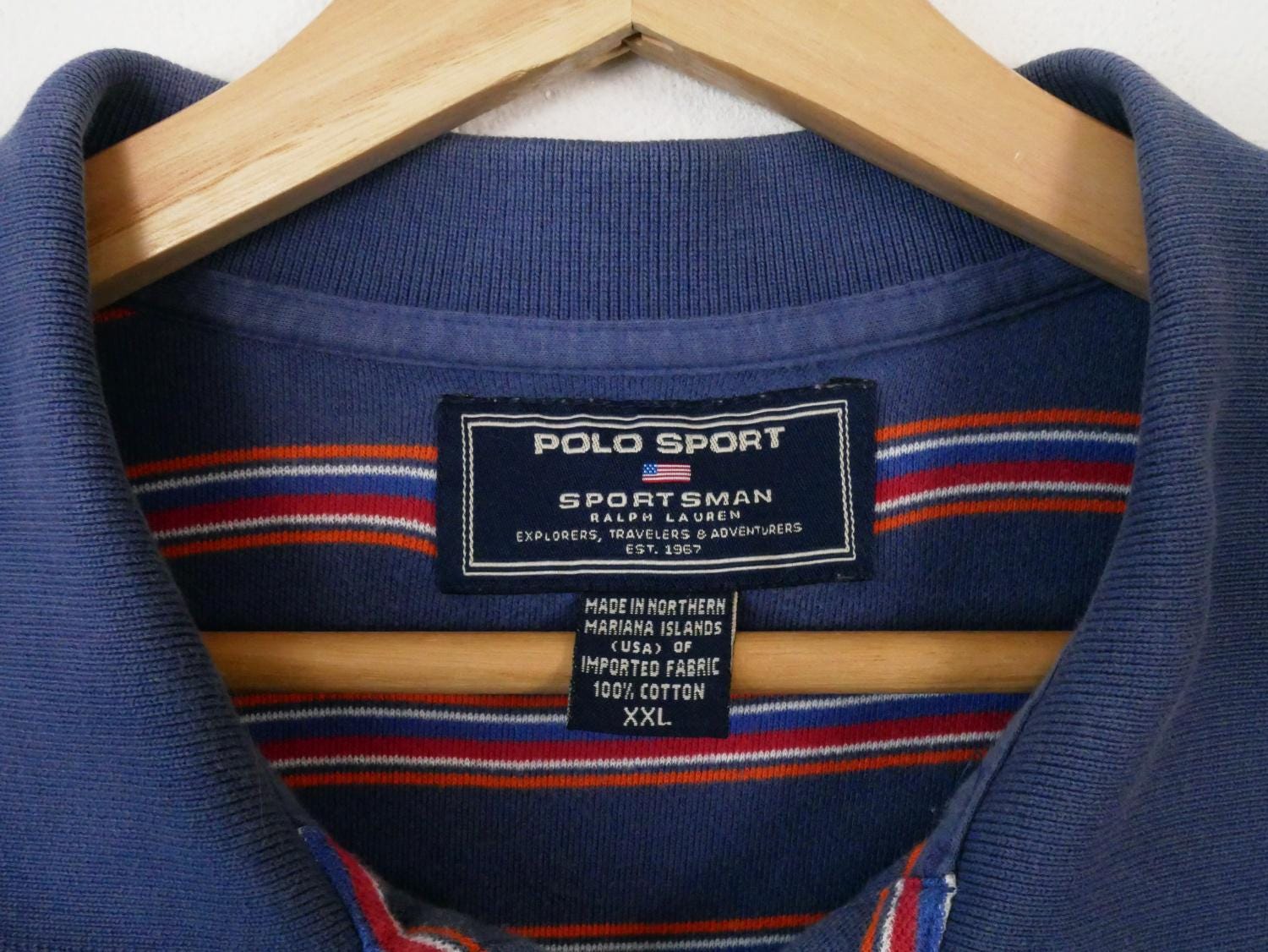 で*ぷ様 90s polo sport ralph lauren cotton 90s POLO SPORT-RL Made in USA L/S sweat polo sh