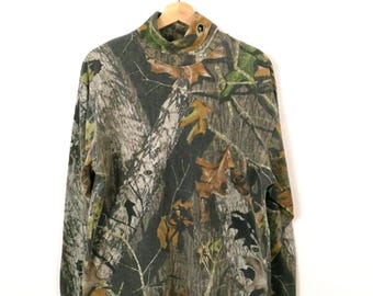 Vintage Realtree Camouflage Men's Long Sleeve T Shirt Hunting Tee Unisex