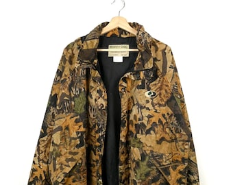 Giacca da caccia mimetica da uomo Mossy Oak vintage anni 2000, taglia XL