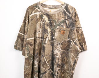 Carhartt Realtree Camo Pocket T Shirt 2XL Tall Hunting Tee