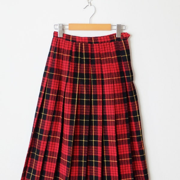Black and Red Tartan Skirt Etsy