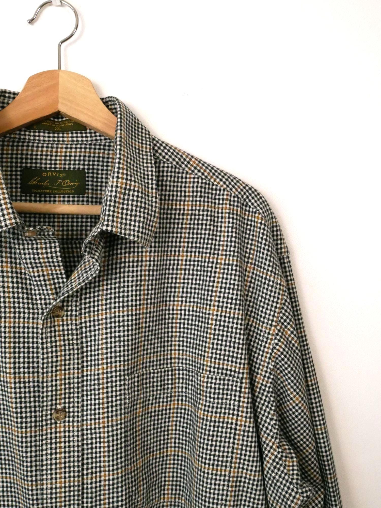 Chemise Homme Orvis à Carreaux Bleu, Rouge, Crème, Manches Longues, Taille XL - Occasion TB état