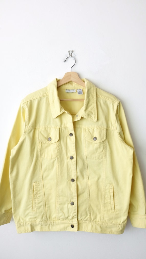 Women's Pale/Pastel Yellow Jean Jacket/Denim Trucker Jacket
