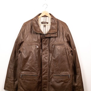 Vintage Gap Leather Jacket - Etsy Canada