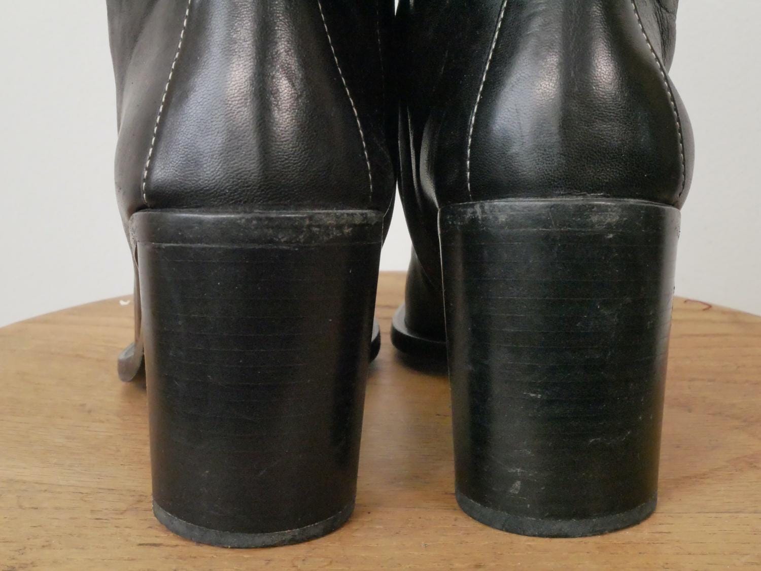 Gucci Black Leather Side Zipper Boots/women's 9B - Etsy