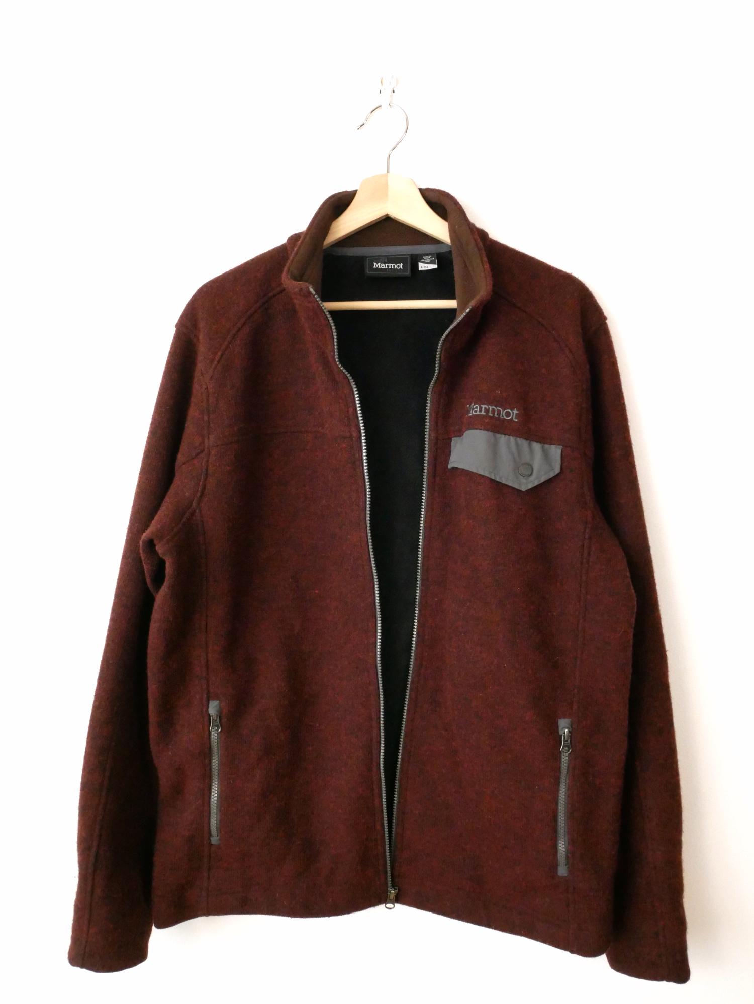 Marmot Reddish Brown Poacher Pile Zip up Jacket men s L Etsy